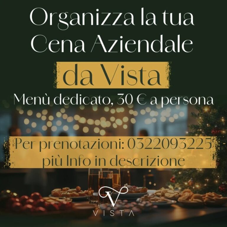 Scopri di più sull'articolo Festeggia il Natale con le Cene Aziendali al VISTA di Pella Lago d’Orta